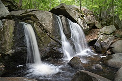 Waterfalls at Willard Brook State Forest in Massachusetts